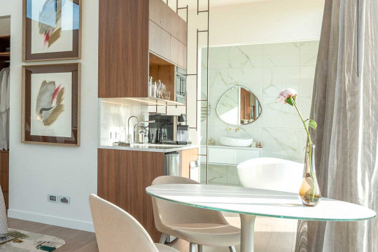 Sharon, Lea and Sonny chairs by Midj at Omana Luxury Villa in New Zealand