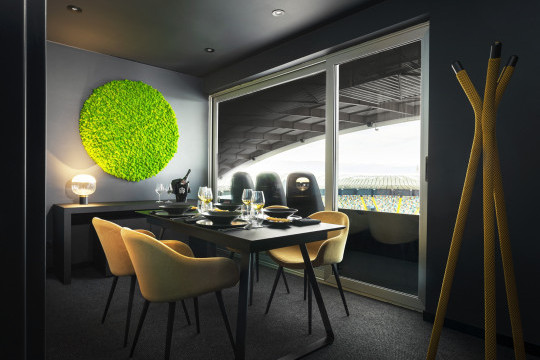 Sky Box Udinese calcio stadium witth MIDJ design products